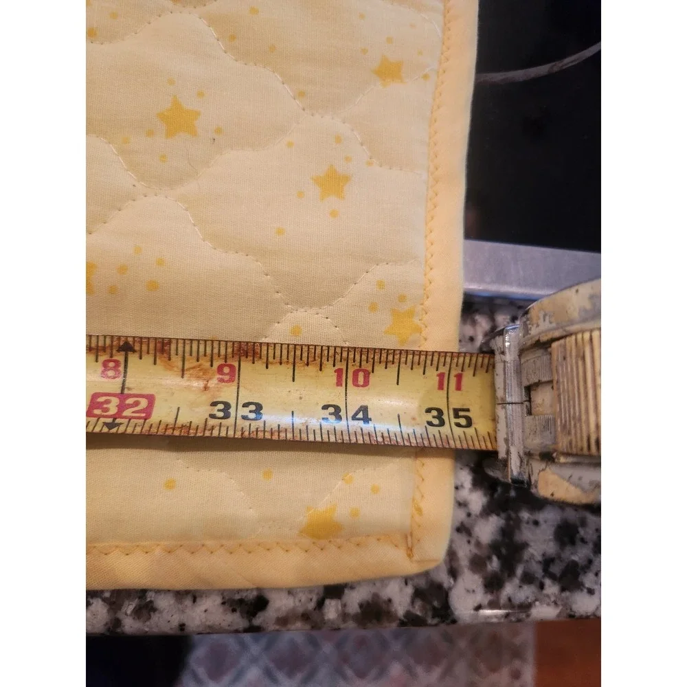 VINTAGE Care Bears Sunshine Bear Baby Blanket Quilt‎ Hot Air Balloon Cotton